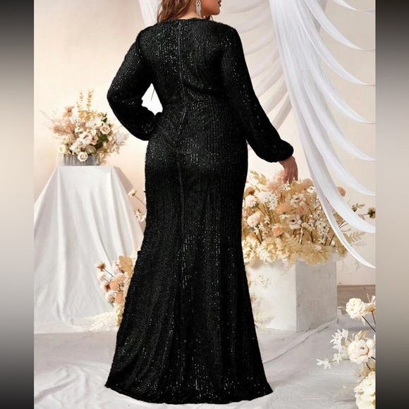 Luxe party wrap sequins dress - Picture 13 of 14